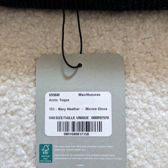 Canada Goose Arctic Toque - Merino Wool - Beanie, Navy Heather - Picture 3 of 6